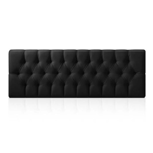 Cabecero Rombos Negro Sintético