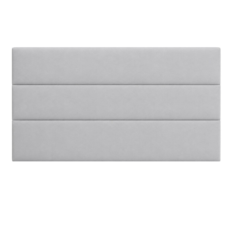 Cabecero Paneles Horizontal Gris Tela