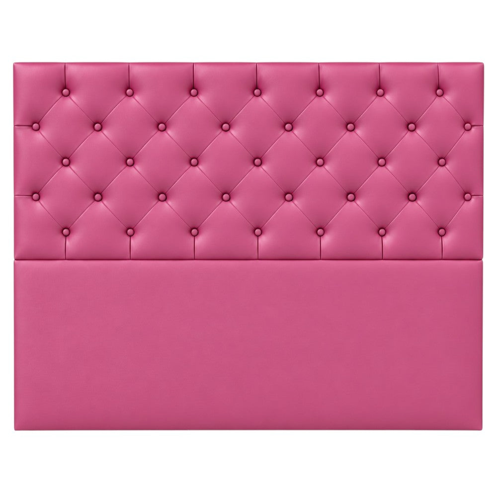 Cabecero Rombos Con Pata Fucsia Sintético