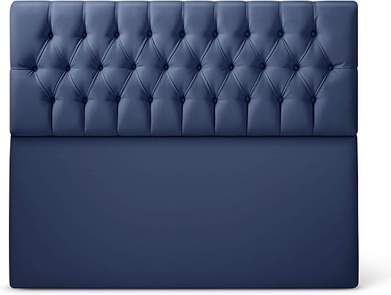 Cabecero Rombos Con Pata Azul Sintético
