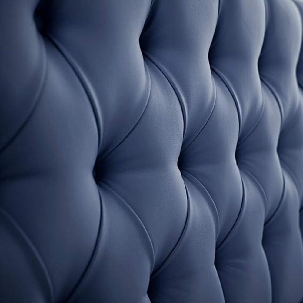 Cabecero Rombos Azul Sintético