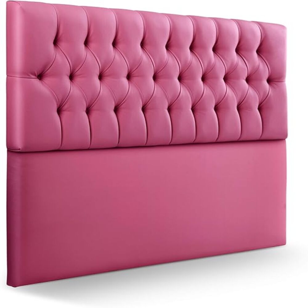 Cabecero Rombos Con Pata Fucsia Sintético