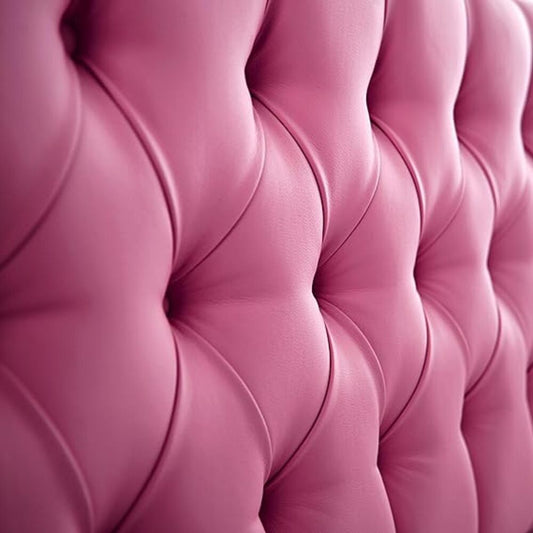 Cabecero Rombos Con Pata Fucsia Sintético