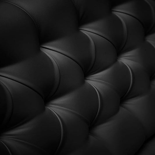 Cabecero Rombos Con Pata Negro Sintético