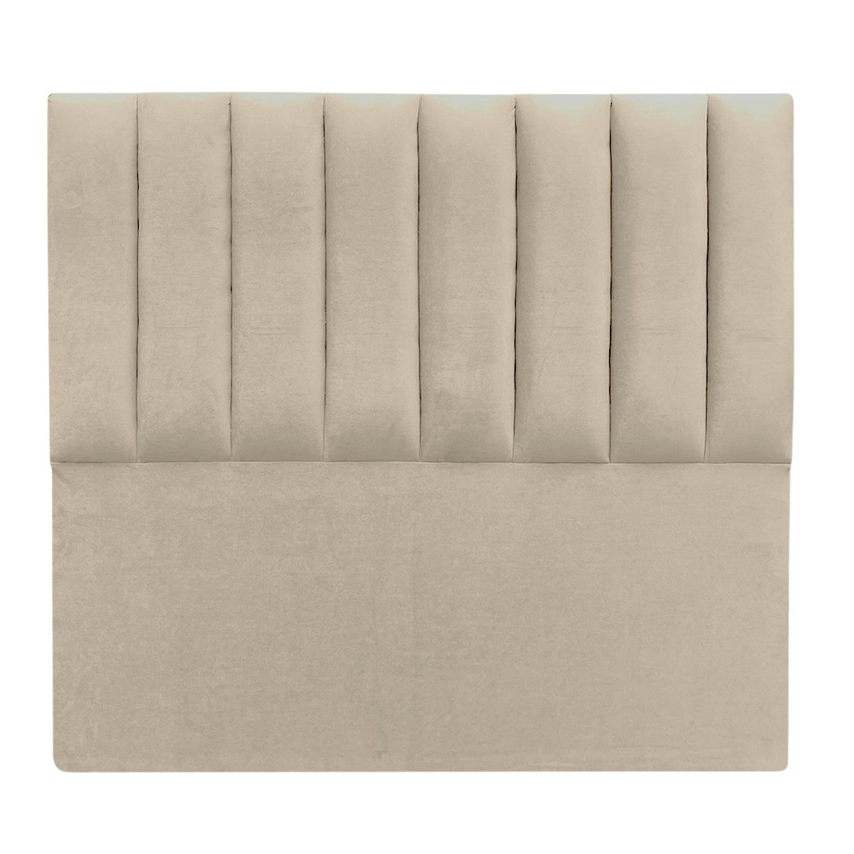 Cabecero Paneles Verticales Con Pata Beige Tela