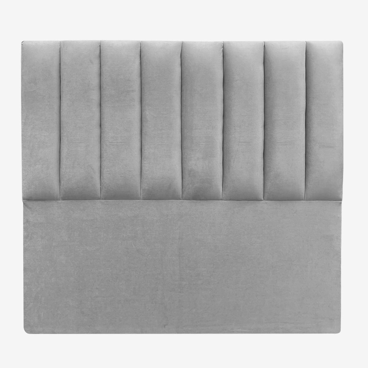 Cabecero Paneles Verticales Con Pata Gris Tela