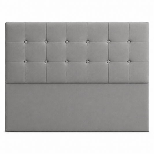 Cabecero Cuadros Con Pata Gris Tela