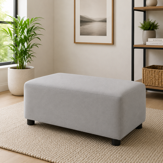 Puff Decorativo 80x40 Gris