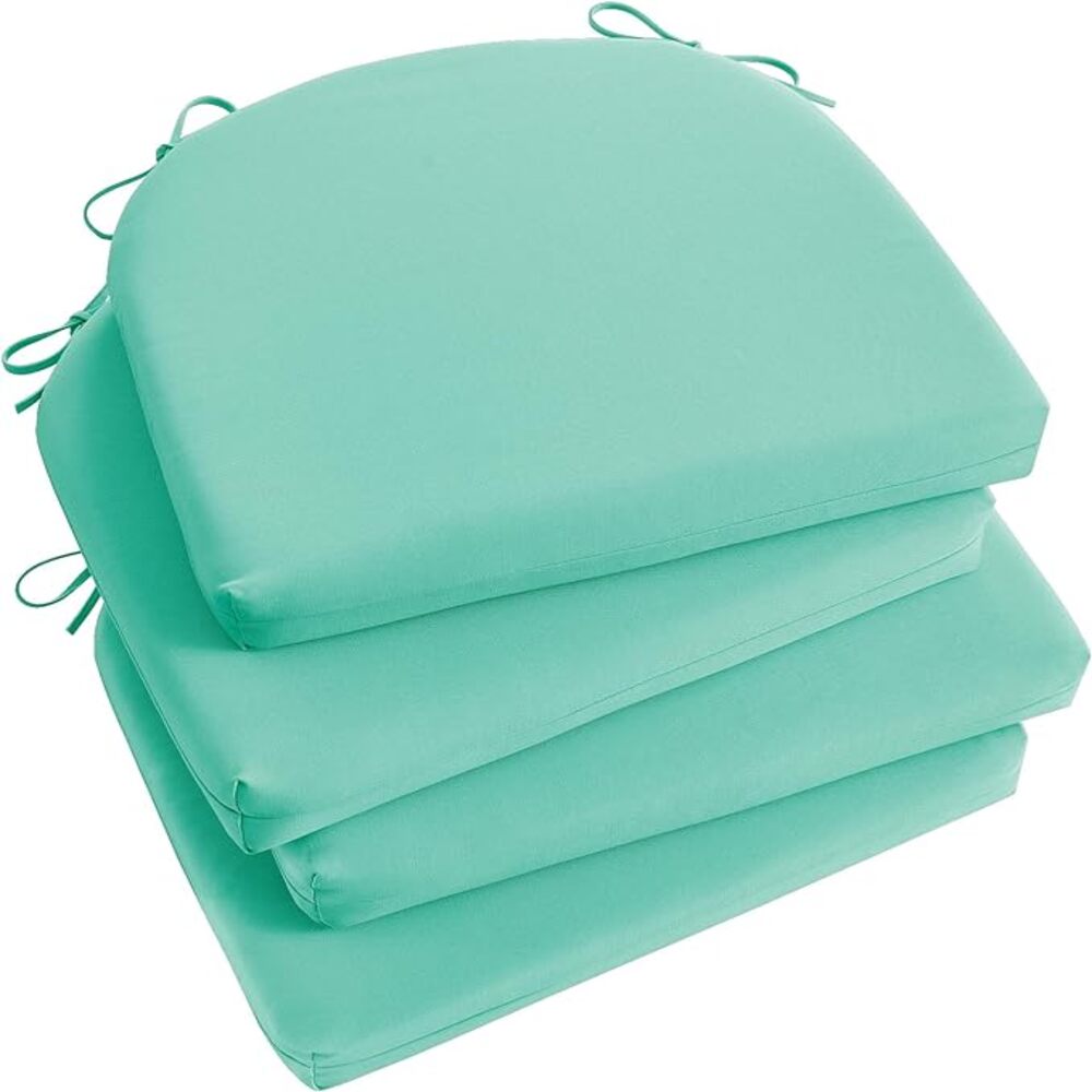 Cojín Para Silla Semi Redondo Turquesa