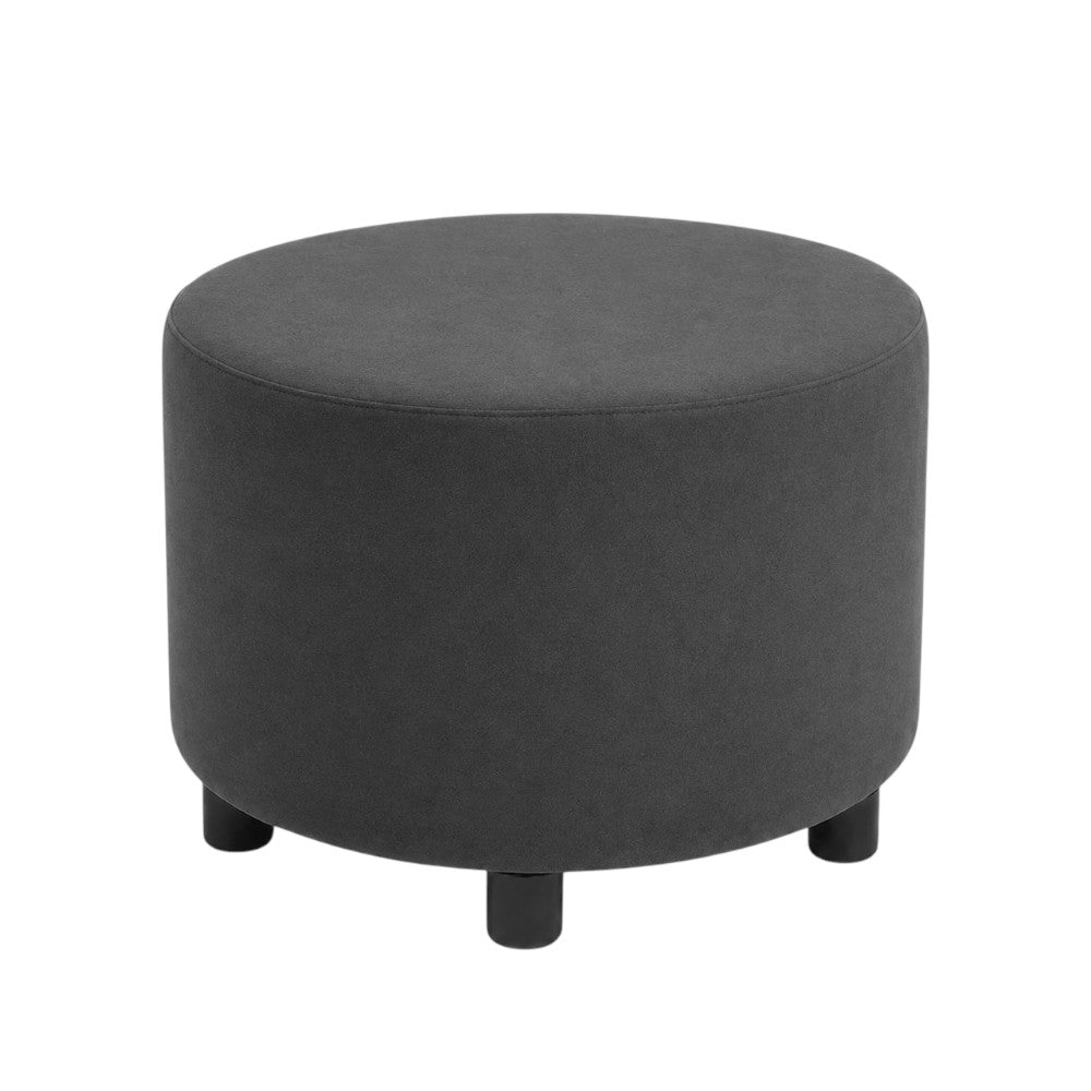 Puff Decorativo Redondo Dark Grey