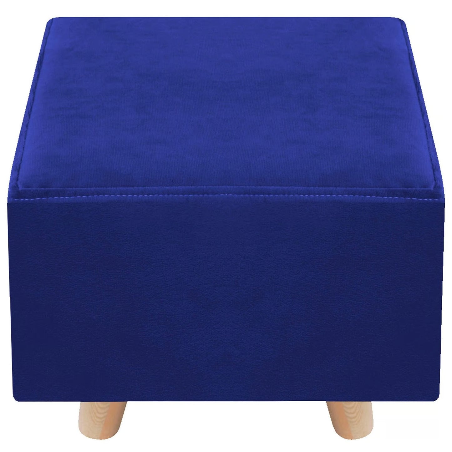Puff Posa Pie Cuadrado Azul