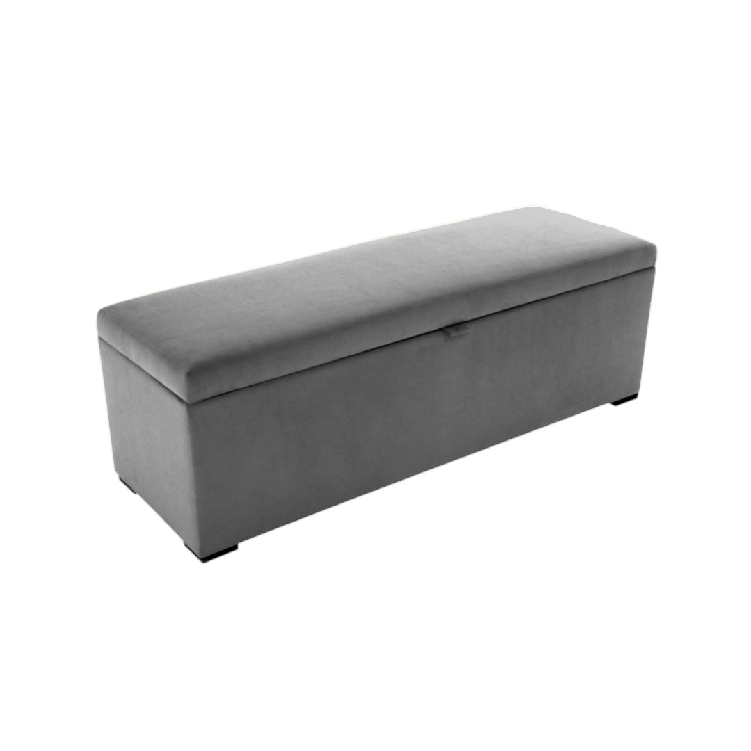Puff Baúl Suiza 100x40 Gris