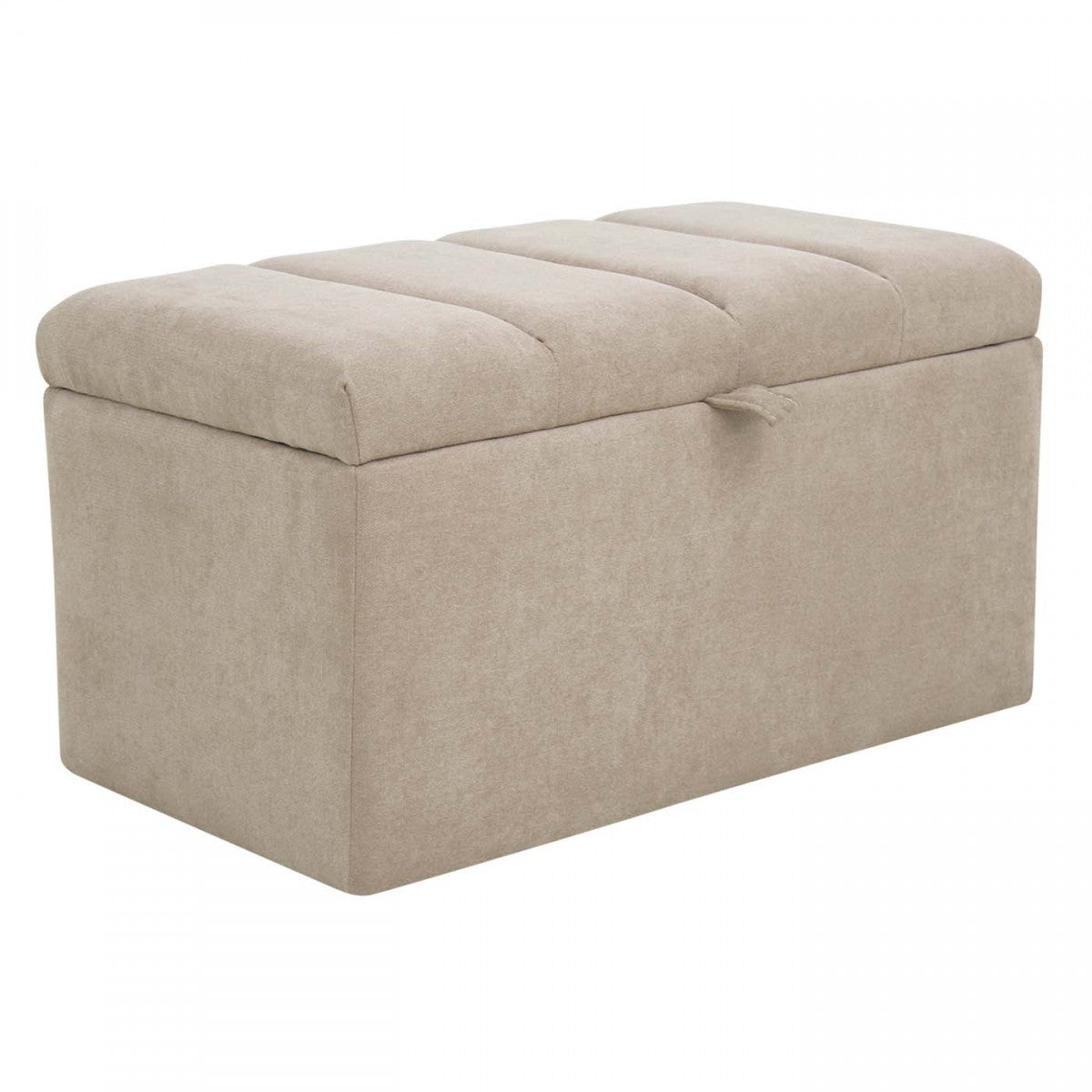 Puff Baúl Paneles 100x40 Beige