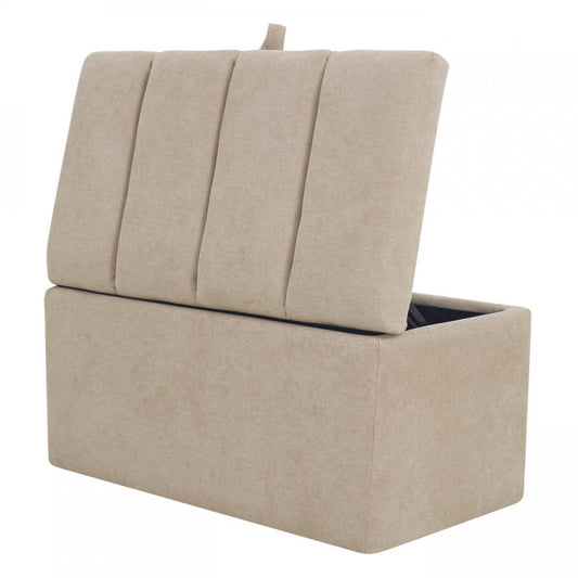 Puff Baúl Paneles 80x40 Beige