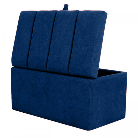 Puff Baúl Paneles 80x40 Azul