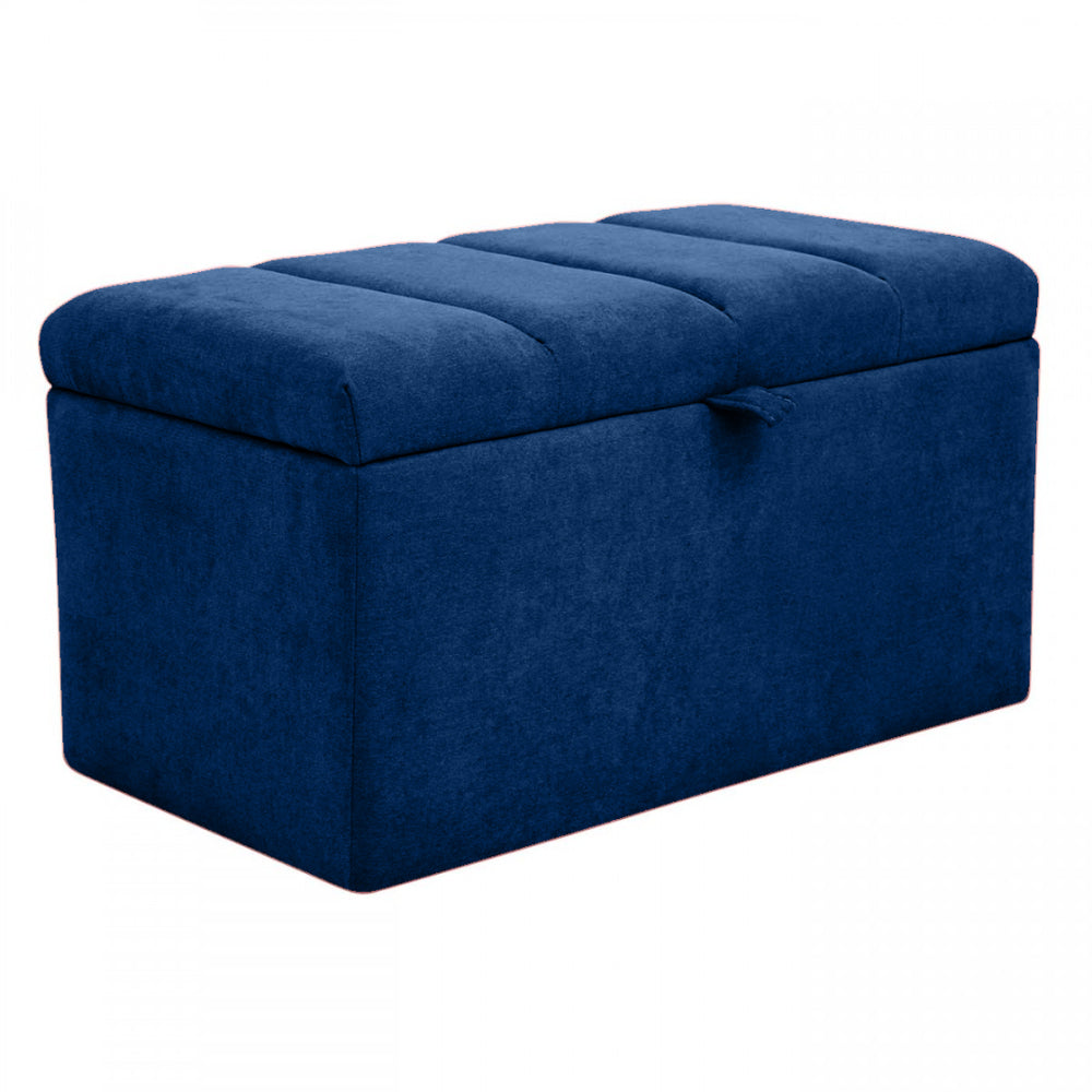 Puff Baúl Paneles 100x40 Azul