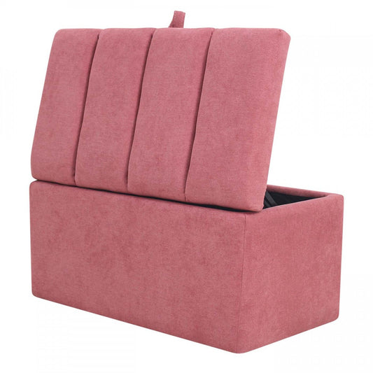 Puff Baúl Paneles 80x40 Rosado