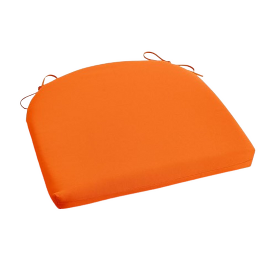 Cojín Para Silla Semi Redondo Naranja