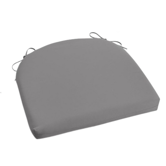 Cojín Para Silla Semi Redondo Gris