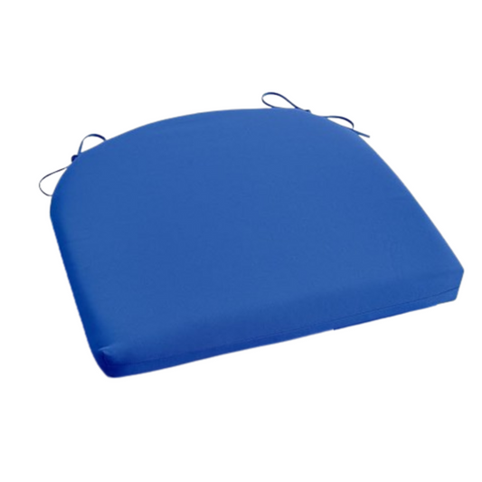 Cojín Para Silla Semi Redondo Azul