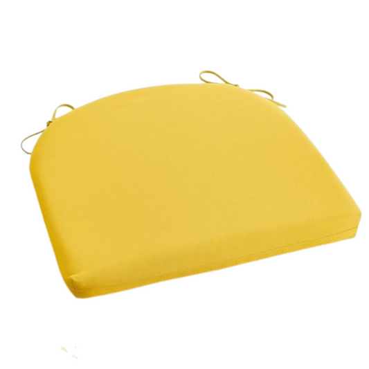 Cojín Para Silla Semi Redondo Amarillo