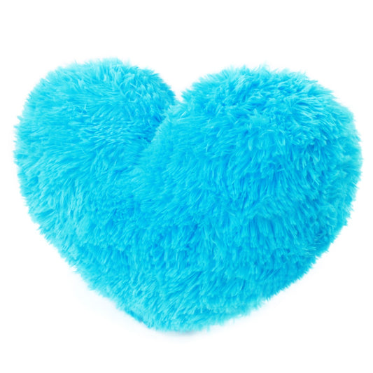 Cojín Corazón Peludo Azul Claro