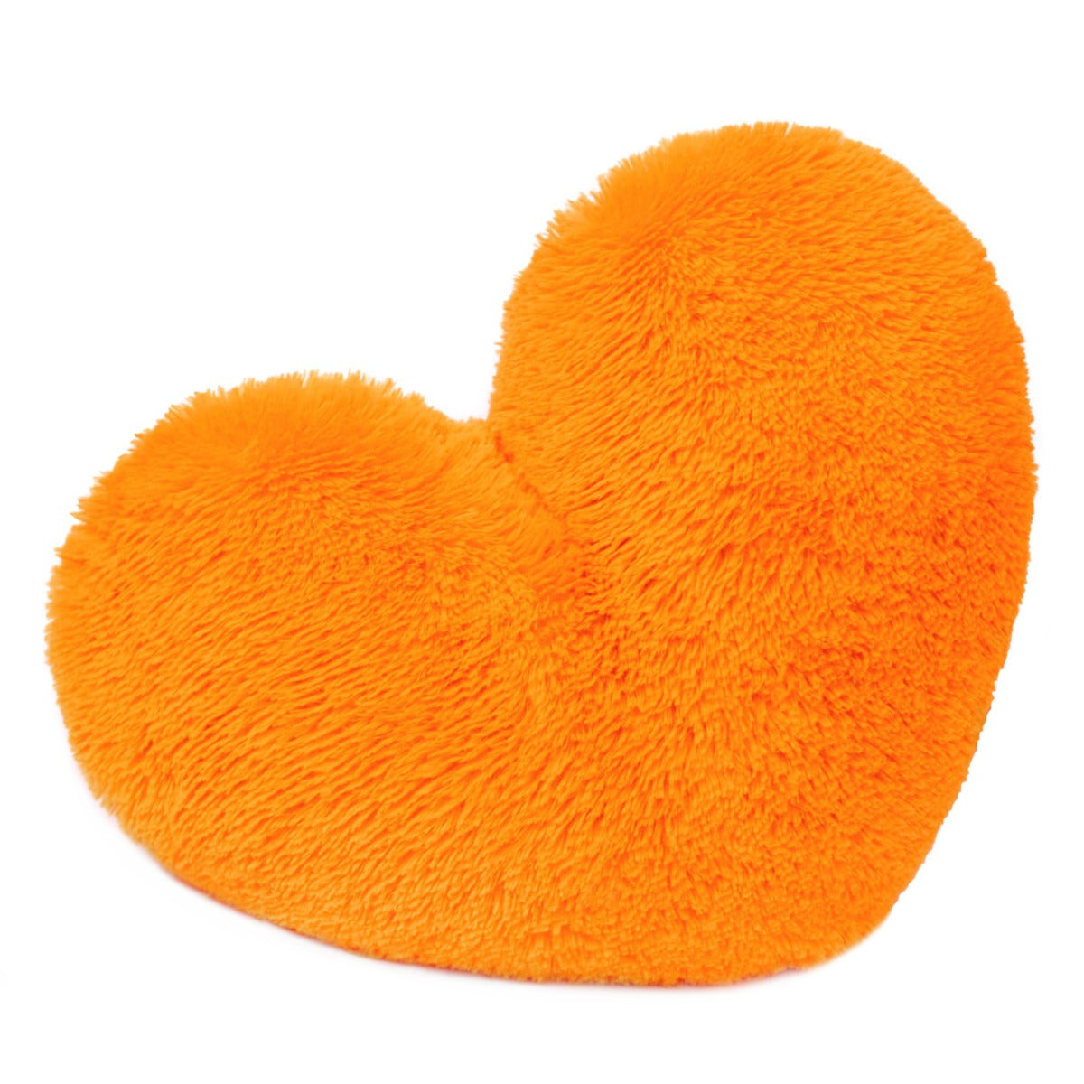 Cojín Corazón Peludo Naranja