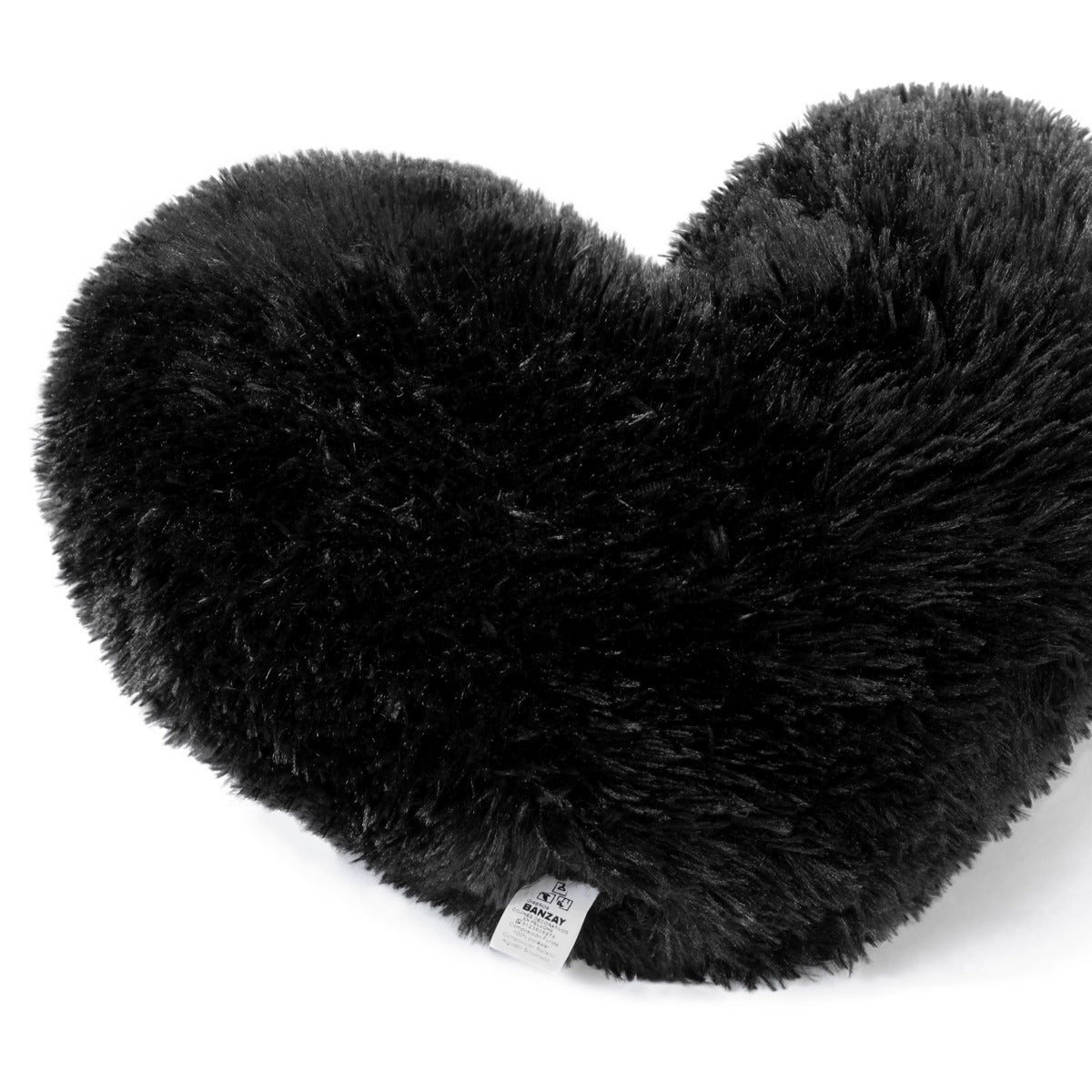 Cojín Corazón Peludo Negro