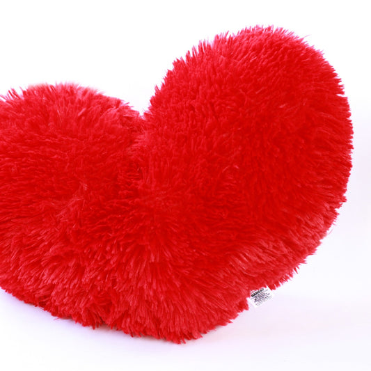 Cojín Corazón Peludo Rojo