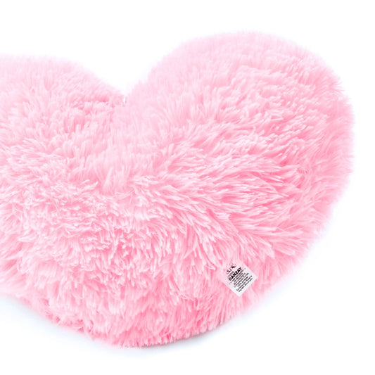Cojín Corazón Peludo Rosa