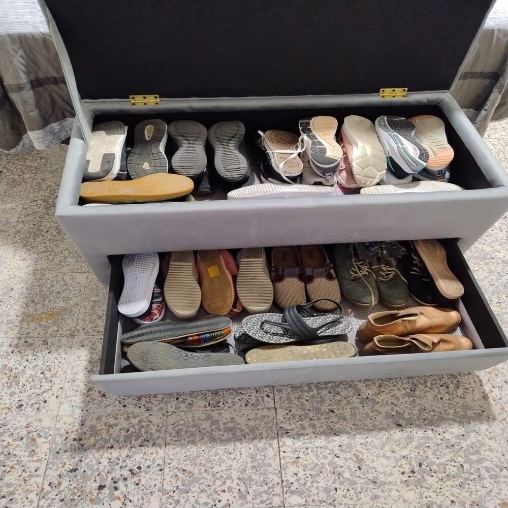 Puff Baúl Zapatero Doble Nivel