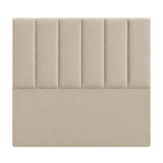 Cabecero Paneles Verticales Con Pata Beige Tela