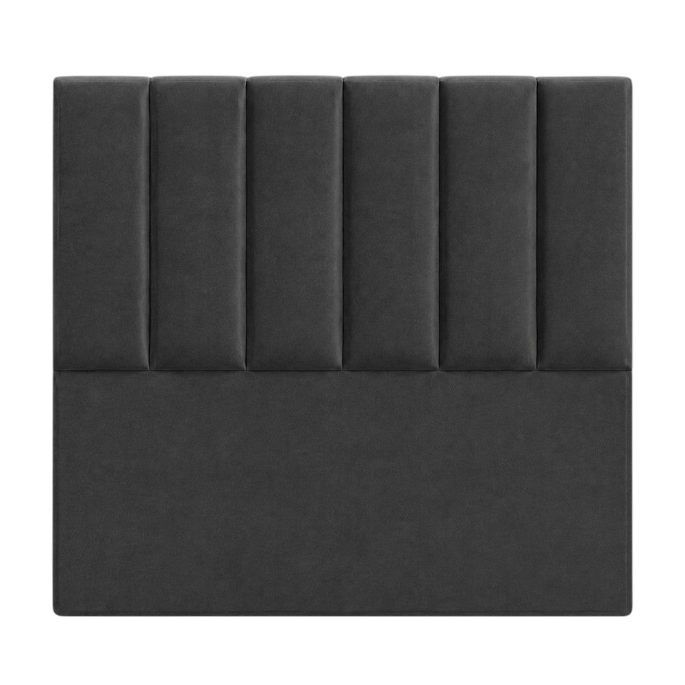 Cabecero Paneles Verticales Con Pata Dark Grey Tela