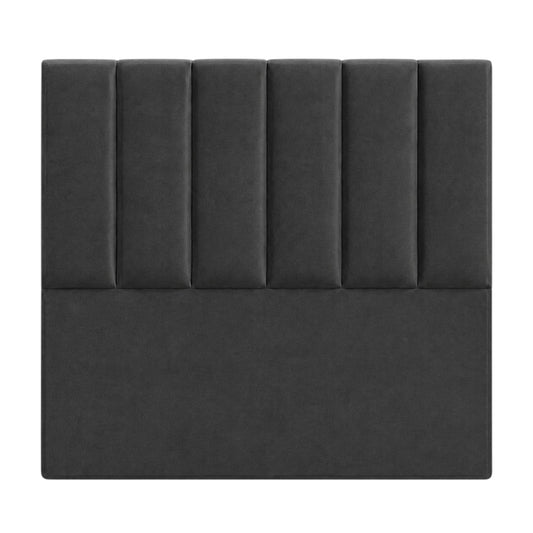 Cabecero Paneles Verticales Con Pata Dark Grey Tela
