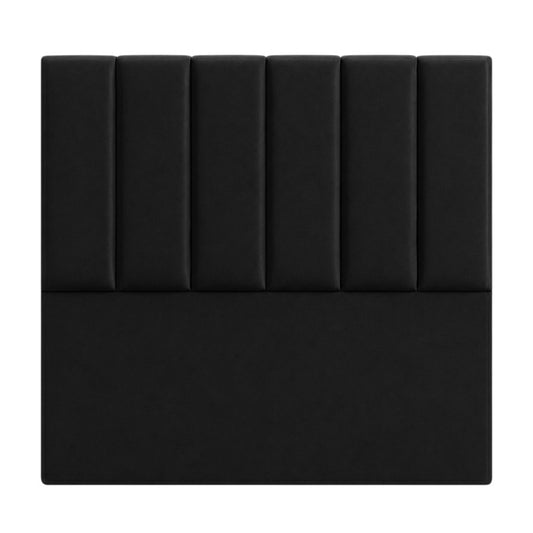 Cabecero Paneles Verticales Con Pata Negro Tela