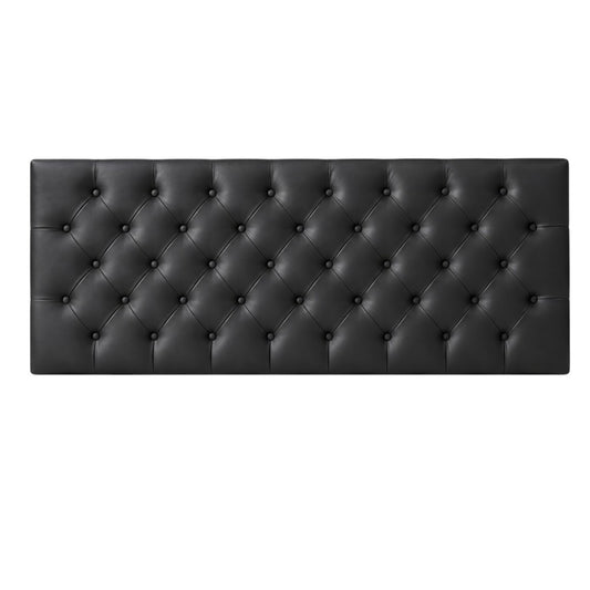 Cabecero Rombos Negro Sintético