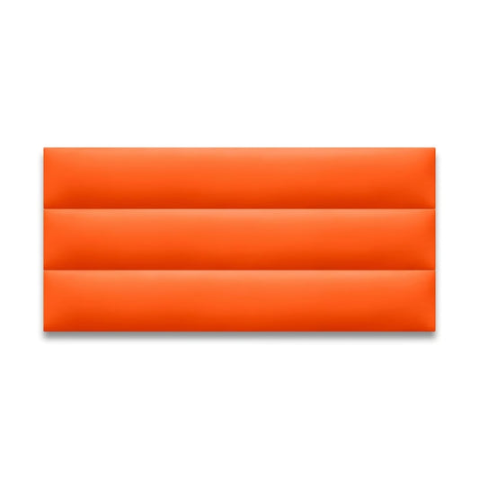 Cabecero Paneles Horizontal Naranja Sintético