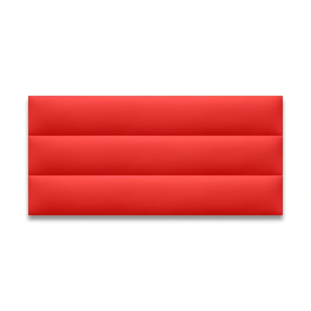Cabecero Paneles Horizontal Rojo Sintético