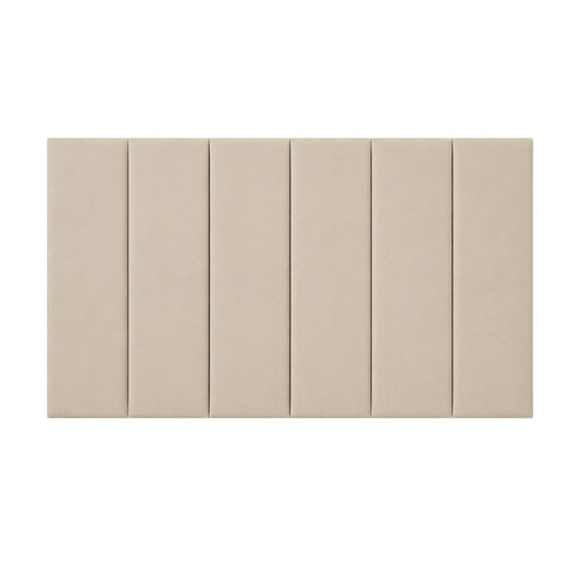 Cabecero Paneles Verticales Beige Tela