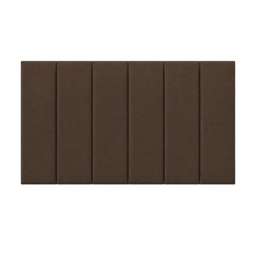 Cabecero Paneles Verticales Chocolate Tela