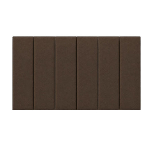 Cabecero Paneles Verticales Chocolate Tela