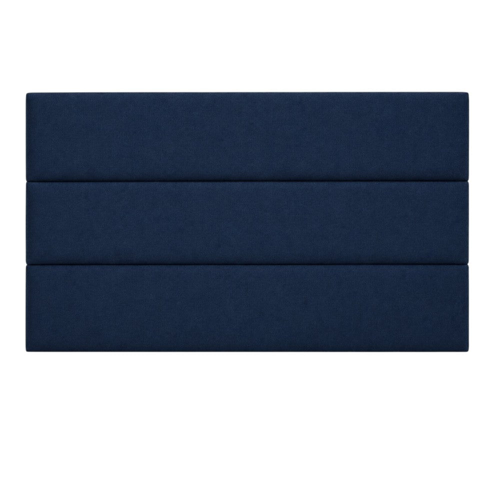 Cabecero Paneles Horizontal Azul Tela