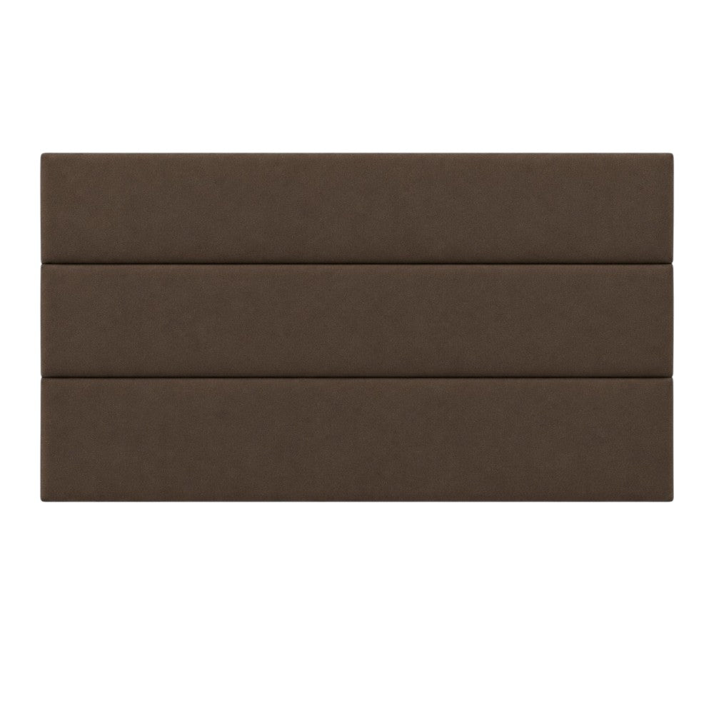 Cabecero Paneles Horizontal Chocolate Tela