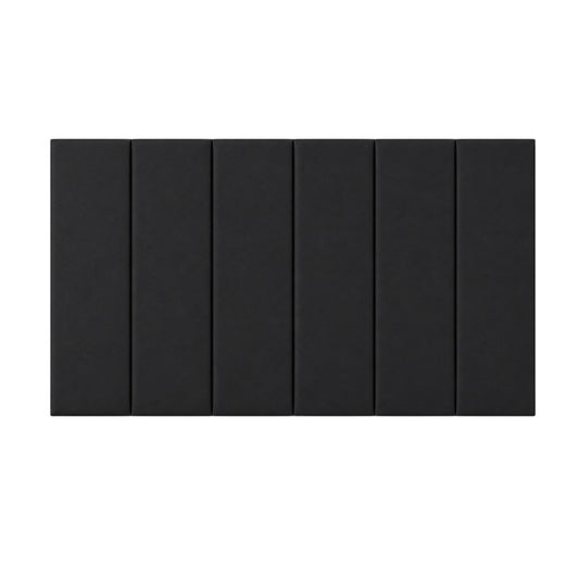 Cabecero Paneles Verticales Negro Tela