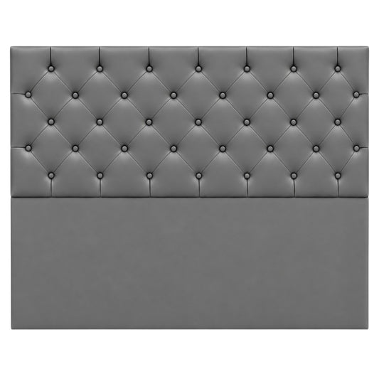 Cabecero Rombos Con Pata Gris Sintético