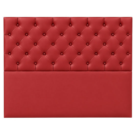 Cabecero Rombos Con Pata Rojo Sintético