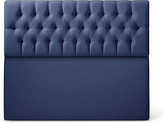 Cabecero Rombos Con Pata Azul Sintético