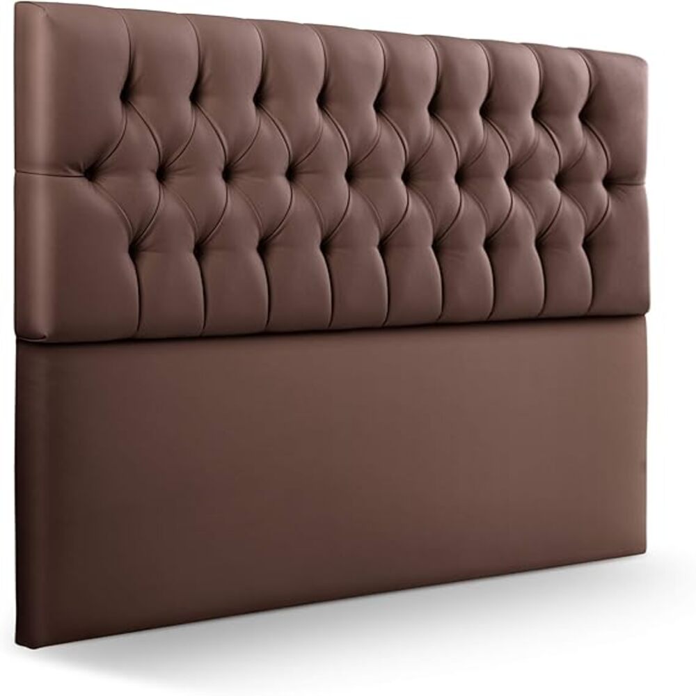 Cabecero Rombos Con Pata Chocolate Sintético