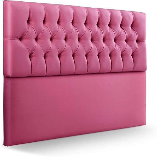Cabecero Rombos Con Pata Fucsia Sintético