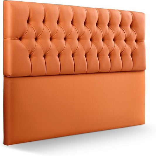 Cabecero Rombos Con Pata Naranja Sintético